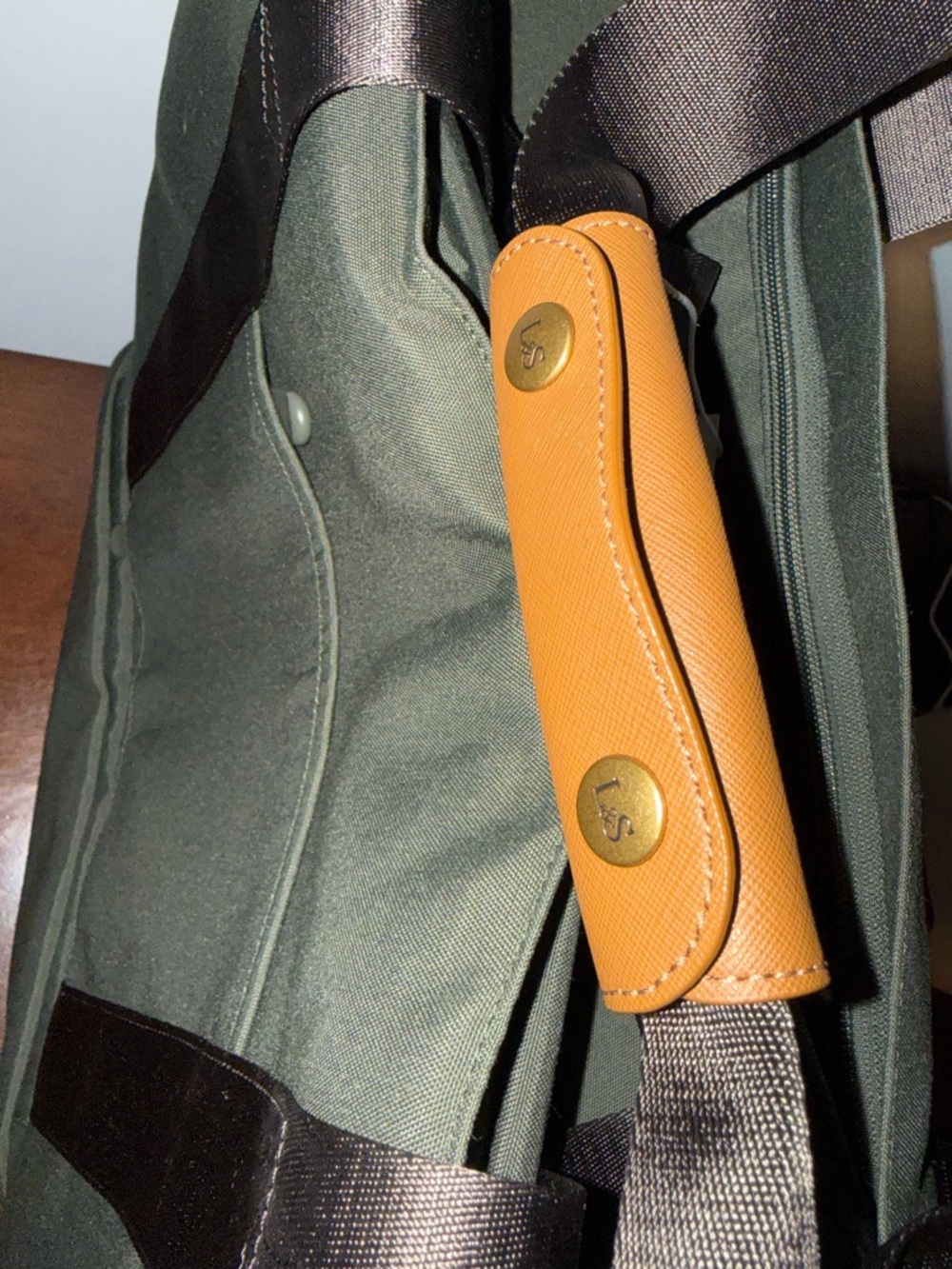 Lo & Sons Olive Green Catalina with Travel Straps and Separate Shoe Compartment - Picture 6 of 16